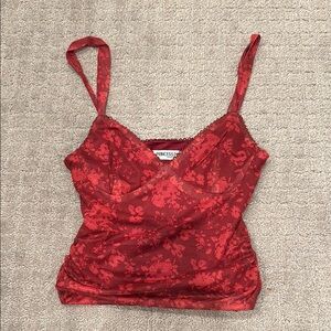 Princess Polly Red Floral Women's Top